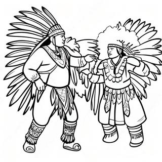 Pagina Da Colorare Della Celebrazione Powwow Wampanoag 68153-56205