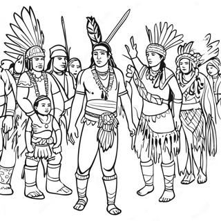 Pagina Da Colorare Della Celebrazione Powwow Wampanoag 68153-56207