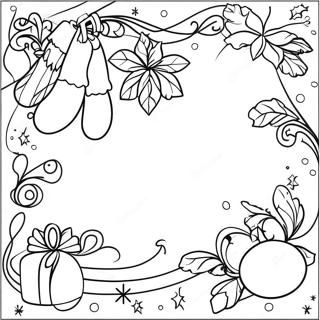 Clipart Bordo Di Natale Pagine Da Colorare