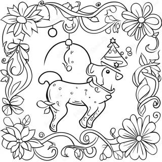 Pagina Da Colorare Del Clipart Del Bordo Natalizio 68262-56315