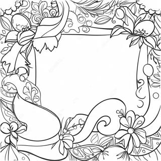 Pagina Da Colorare Del Clipart Del Bordo Natalizio Festivo 68263-56291