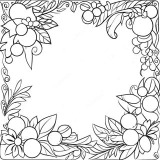 Pagina Da Colorare Del Clipart Del Bordo Natalizio Festivo 68263-56292