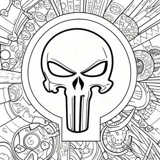 Pagina Da Colorare Del Logo Del Punisher 68432-56431