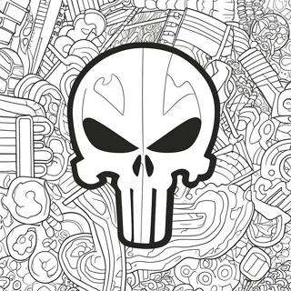 Pagina Da Colorare Del Logo Del Punisher 68432-56432