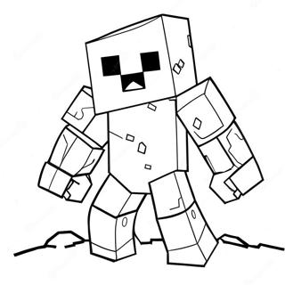 Pagina Da Colorare Del Carino Golem Di Neve Di Minecraft 68824-56737