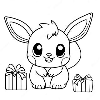 Eevee Natale Pagine Da Colorare