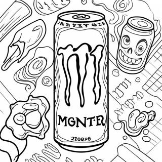 Pagina Da Colorare Della Lattina Di Monster Energy 69034-56899