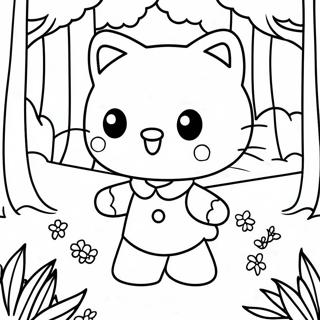 Hello Kitty Che Esplora Una Foresta Magica Da Colorare 6915-5621