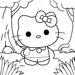 Hello Kitty Che Esplora Una Foresta Magica Da Colorare 6915-5623