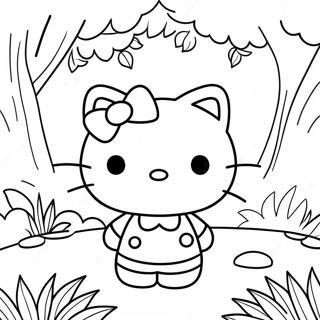 Hello Kitty Che Esplora Una Foresta Magica Da Colorare 6915-5624