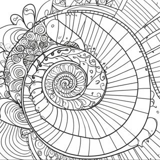 Pagina Da Colorare Della Spirale Di Fibonacci 69203-57031