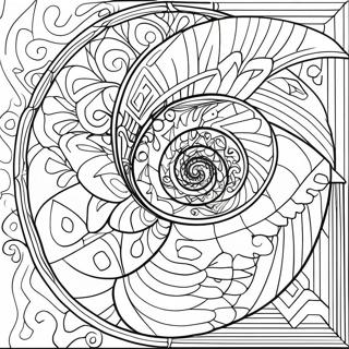 Pagina Da Colorare Della Spirale Di Fibonacci 69203-57032