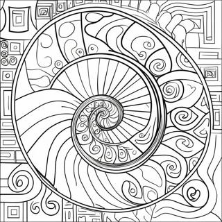 Pagina Da Colorare Della Sequenza Di Fibonacci Colorata 69204-57026