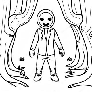 Pagina Da Colorare Di Eyeless Jack Inquietante Nel Bosco 69284-57095