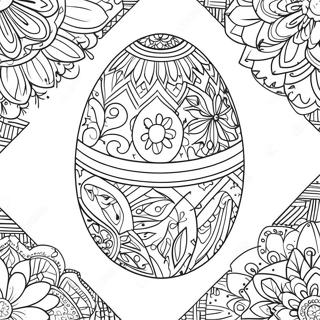 Pagina Da Colorare Di Un Uovo Pysanky Intricato 69374-57173