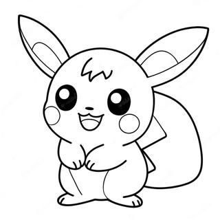 Pagina Da Colorare Di Un Carino Chibi Pikachu 69384-57181