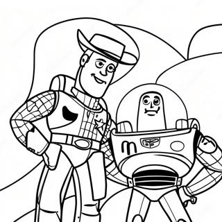 Pagina Da Colorare Dellavventura Di Woody E Buzz Lightyear 6945-5648