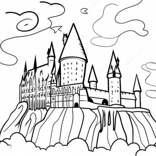 Pagina Da Colorare Magica Del Castello Di Hogwarts 69754-57455