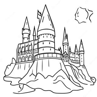 Pagina Da Colorare Magica Del Castello Di Hogwarts 69754-57456