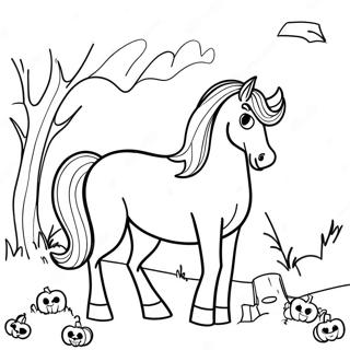 Cavallo Di Halloween Da Colorare 69843-57527