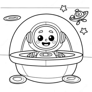 Pagina Da Colorare Carino Alieno Di Toy Story Nella Navetta Spaziale 69994-57881