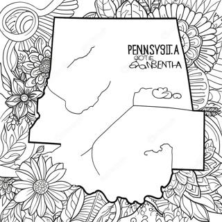 Pagina Da Colorare Della Sagoma Dello Stato Della Pennsylvania 70033-57909