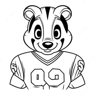 Pagina Da Colorare Bucky Badger In Uniforme Sportiva 70114-57982