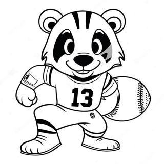 Pagina Da Colorare Bucky Badger In Uniforme Sportiva 70114-57984