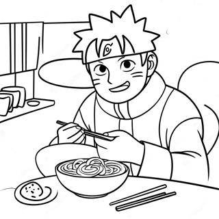 Pagina Da Colorare Naruto Che Gusta Delizioso Ramen 70124-57992