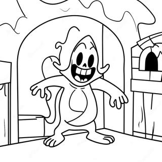 Pagina Da Colorare Di Scary Larry In Una Casa Infestata 70734-58470