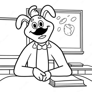 Pagina Da Colorare Del Maestro Buffo Nella Classe Di Goofy 70974-58673