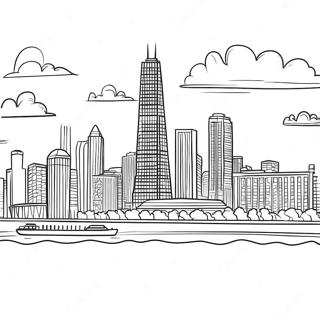 Pagina Da Colorare Dello Skyline Di Chicago 71084-58747