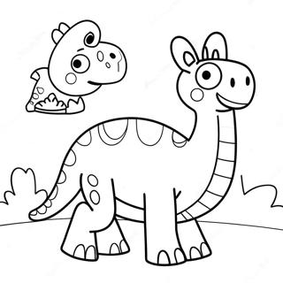 Peppa Pig Dinosauro Pagine Da Colorare