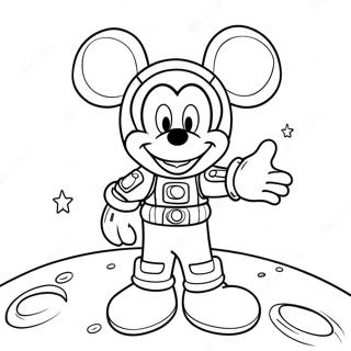 Pagina Da Colorare Di Mickey Mouse In Una Tuta Spaziale Colorata 71434-59030