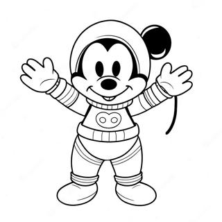 Pagina Da Colorare Di Mickey Mouse In Una Tuta Spaziale Colorata 71434-59032