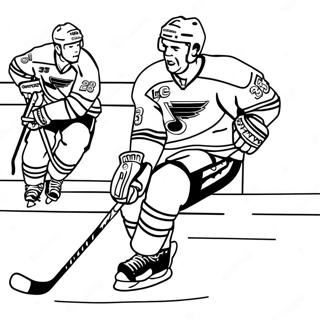 Pagina Da Colorare Di Un Giocatore Di Hockey Dei St Louis Blues In Azione 71464-59066