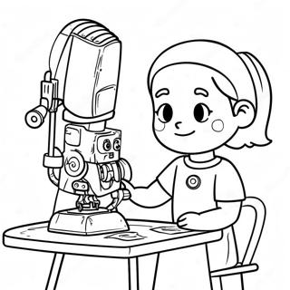 Pagina Da Colorare Di Rosie Revere Creativa Che Costruisce Un Robot 71634-59198