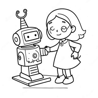 Pagina Da Colorare Di Rosie Revere Creativa Che Costruisce Un Robot 71634-59200