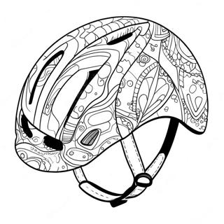 Pagina Da Colorare Del Casco Da Bicicletta Colorato 71744-59281