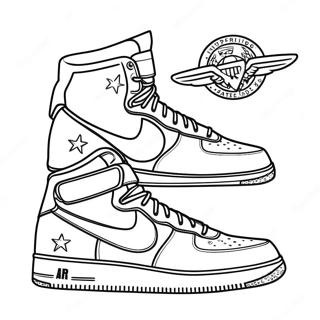 Pagina Da Colorare Delle Air Force 1 Alla Moda 7175-5840