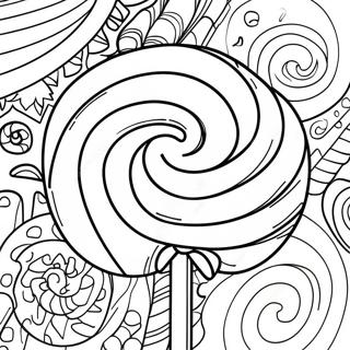 Pagina Da Colorare Del Lecca Lecca Colorato A Spirale 7185-5845