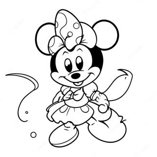 Pagina Da Colorare Di Minnie Mouse In Un Outfit Elegante 71874-59385