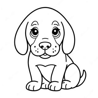 Pagina Da Colorare Di Un Cucciolo Di Bloodhound Carino 72315-59726