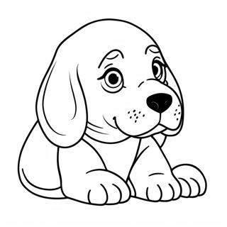 Pagina Da Colorare Di Un Cucciolo Di Bloodhound Carino 72315-59727