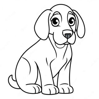 Pagina Da Colorare Di Un Cucciolo Di Bloodhound Carino 72315-59728