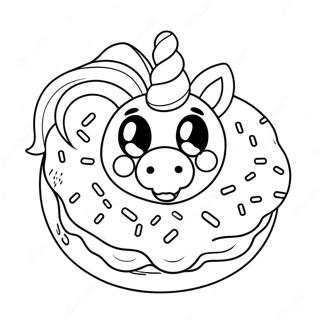 Donut Unicorno Pagine Da Colorare