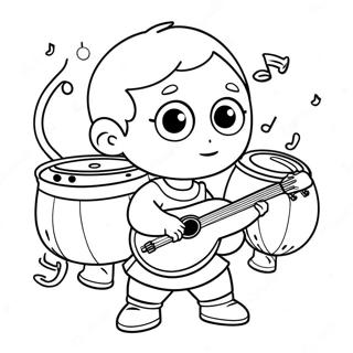 Pagina Da Colorare Giugno Di Little Einsteins Che Gioca Con Strumenti Musicali 72835-60137