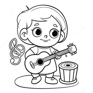 Pagina Da Colorare Giugno Di Little Einsteins Che Gioca Con Strumenti Musicali 72835-60139