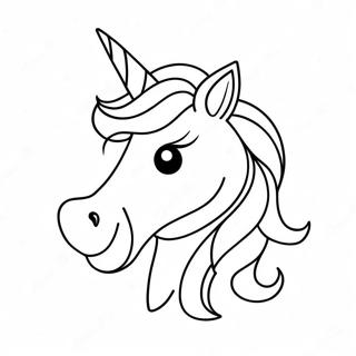 Pagina Da Colorare Emoji Unicorno Scintillante 72865-60157