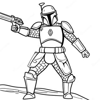 Pagina Da Colorare Jango Fett In Armatura Da Battaglia 73225-60451